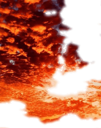 红色云朵火烧云免费素材