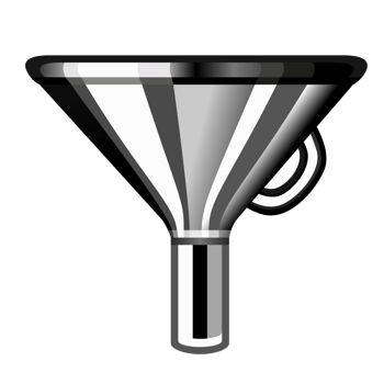 黑白渐变质感漏斗