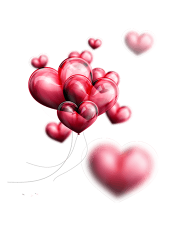 爱心形状的气球