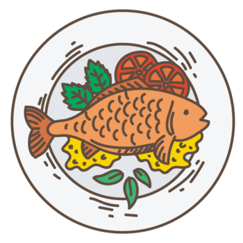 鱼肉画法图片