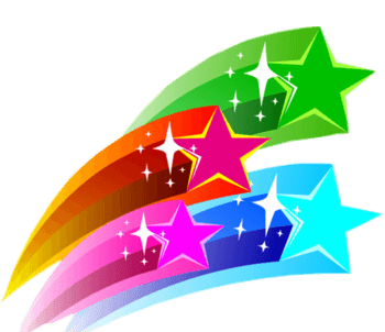 卡通彩色流星图案