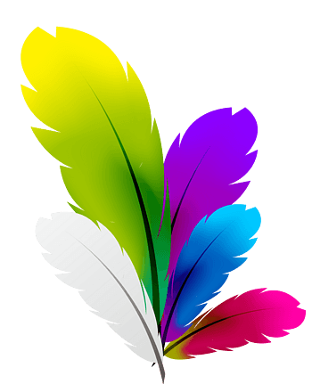 彩色羽毛矢量素材