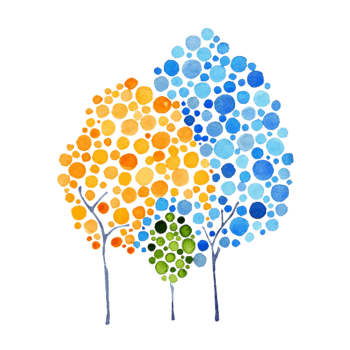 三颗树图片素材