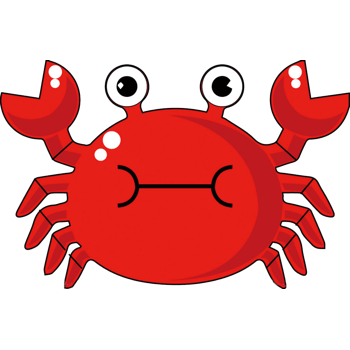 手绘红螃蟹