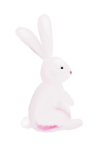 卡通手绘小白兔