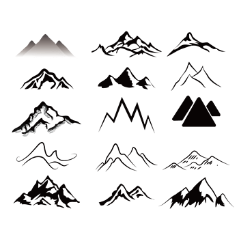 简笔画山峰