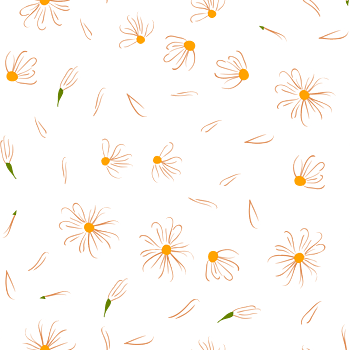 白色雏菊花无缝背景矢量素材
