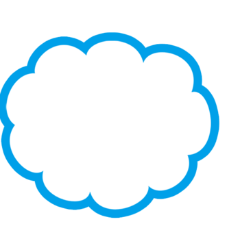 蓝色云朵对话框免抠元素图片-元素素材3612706-万素网