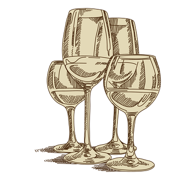 矢量手绘酒杯