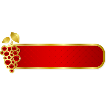 矢量精致标签水果红色葡萄