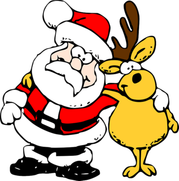 圣诞老人和麋鹿