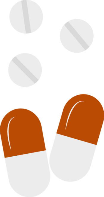 卡通手绘医疗胶囊药