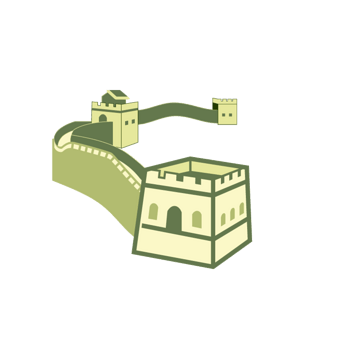 长城卡通矢量素材