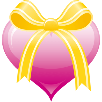 卡通蝴蝶结爱心