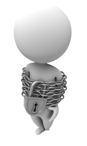 捆绑的白色小人