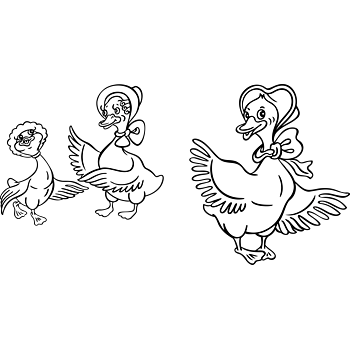 跳舞的鸭子矢量图