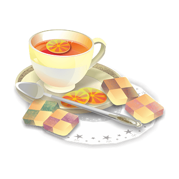 卡通下午茶点心素材