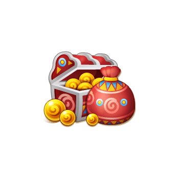 财宝黄色 卡通财富宝箱