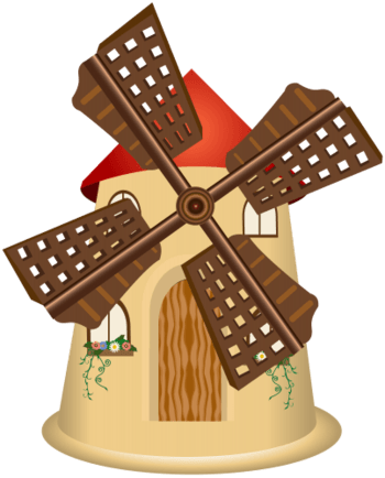 梦幻可爱的荷兰风车