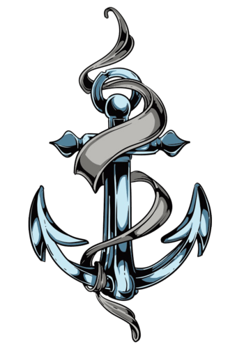 蓝色船锚