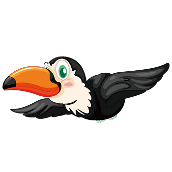 矢量卡通大嘴乌鸦