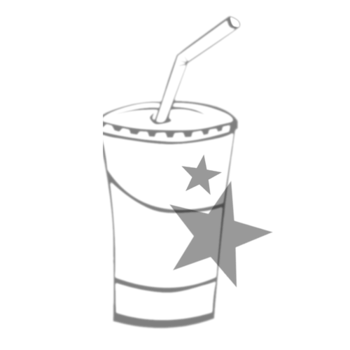 黑色手绘饮料杯