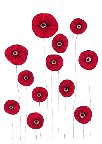 红色圆形花瓣素材