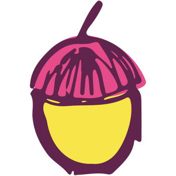 卡通手绘彩色松子