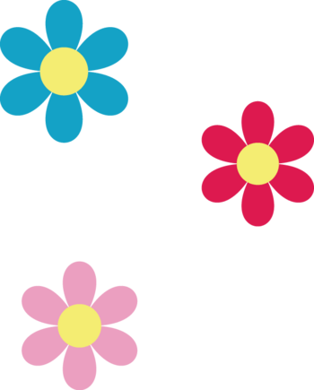 矢量创意设计五角彩色小花图