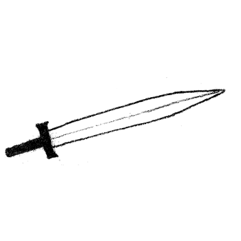 简约简笔手绘刀剑