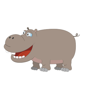 卡通动物河马