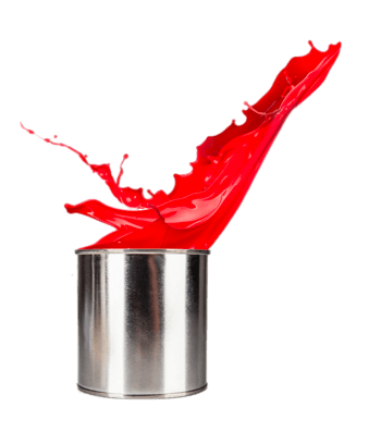 油漆桶喷溅的油漆