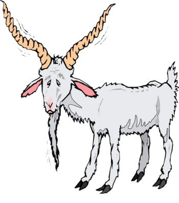 卡通老山羊