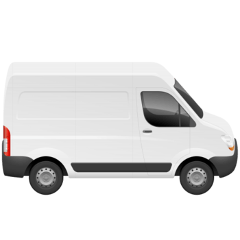 矢量卡通手绘厢式货车