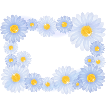 蓝色边框花纹装饰