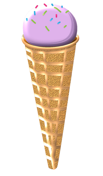 紫色立体冰淇淋