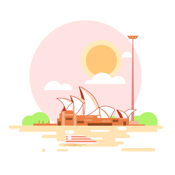 扁平化悉尼歌剧院