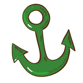 矢量渔船捕鱼钩