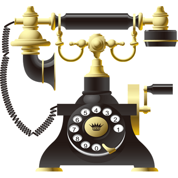 黑色复古电话机