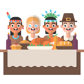 卡通感恩节人物