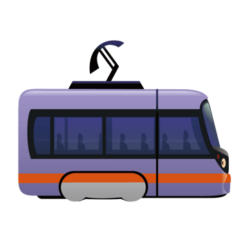 矢量卡通地铁列车