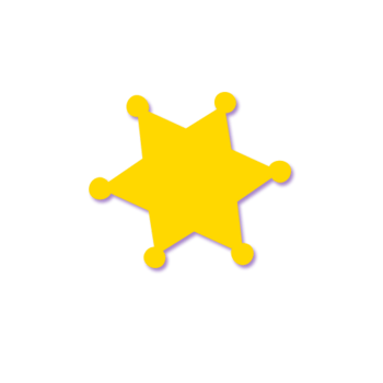 矢量黄色六角星