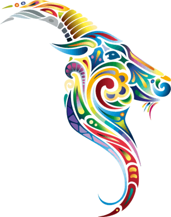 手绘彩色动物图案