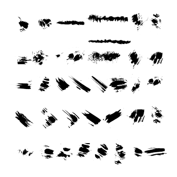 造字笔锋png素材