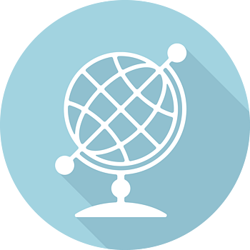 地球仪图标矢量