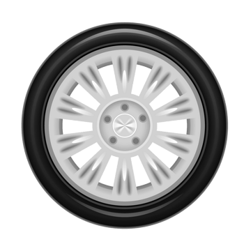 黑色圆形轿车轮胎