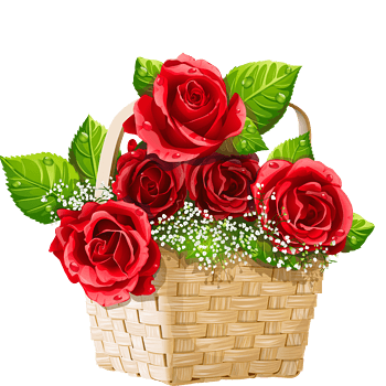红玫瑰花篮正红色玫瑰