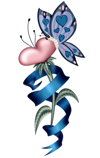 爱心植物手绘花朵