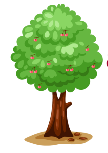 卡通樱桃树图片免费下载-卡通樱桃树素材-万素网