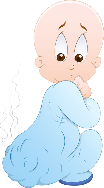 拉臭臭的卡通婴儿